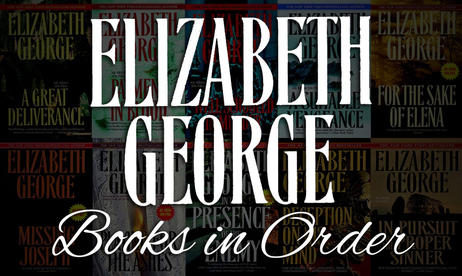 All 30+ Elizabeth George Books In Order 